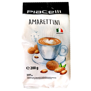 Печиво мигдальне амареттіні з какао Піачеллі Piacelli аmarettini 200g 10шт/ящ