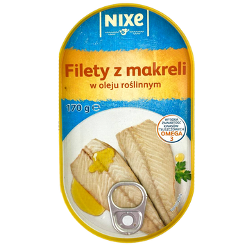 Филе скумбрии в масле Никс Nixe 102/170g ж/б 39шт/ящ