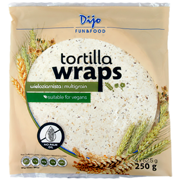 Тортилья багатозернова Діджо Dijo wieloziarnista (4*62,5g) 250g 28шт/ящ