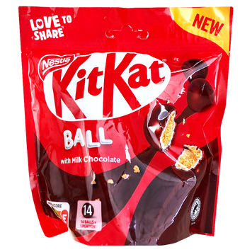 Драже молочний шоколад кіт кат Нестле Nestle kit kat ball milk chocolate 140g 15шт/ящ