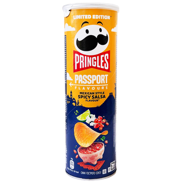 Чипси зі смаком гострої сальси Прінглс Pringles passport spicy salsa 165g 19шт/ящ