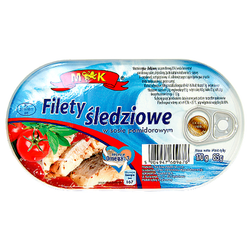 Філе оселедця в томатному соусі МК MK w sosie pomidorowym 170/85g 16шт/ящ