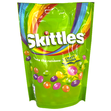 Драже кисломікс Скітлс Skittles crazy sours 136g 15шт/ящ