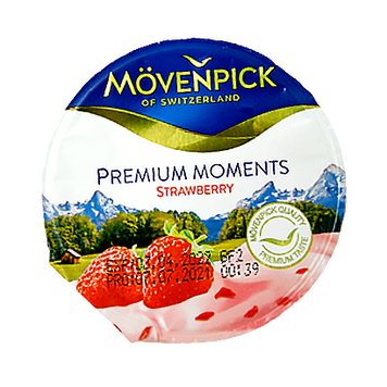 Йогурт полуниця Мовенпік Movenpick strawberry 100g 20шт/ящ