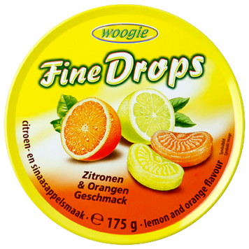 Льодяники лимон-апельсин Дропс Drops lemon-orange 175g 10шт/ящ