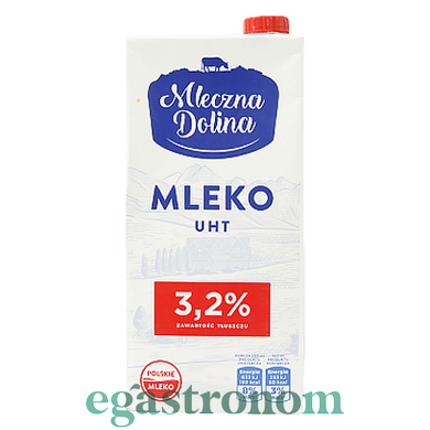 Молоко 3,2% Молочная долина Mleczna Dolina 1L 12шт/ящ