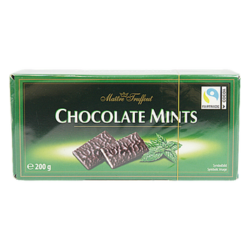 Шоколад ментол Маітре Maitre Truffaut Chocolate mints 200g 16шт/ящ