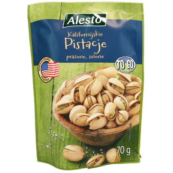 Фісташки смажені солені (репліка) Алесто Alesto prazone solone 70g 70шт/ящ