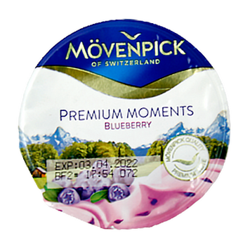 Йогурт чорниця Мовенпік Movenpick blueberry 100g 20шт/ящ