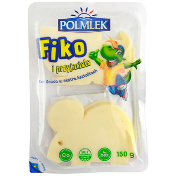 Сир нарізка фіко дитячий фігурний Полмлек Polmlek fiko 150g 20шт/ящ