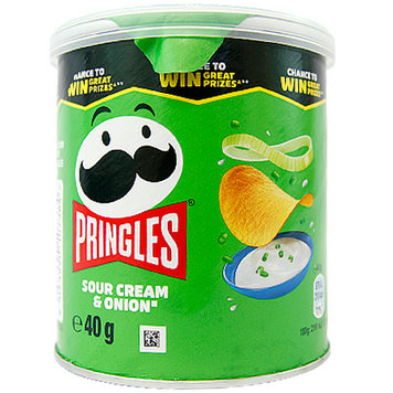 Чипси cметана та цибуля Прінглс Pringles sour cream&onion 40g 12шт/ящ