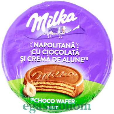 Вафли фундук Милка Milka choko wafer nut 30g 30шт/нач 4нач/ящ