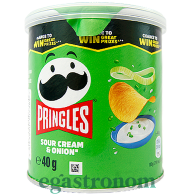 Чипси cметана та цибуля Прінглс Pringles sour cream&onion 40g 12шт/ящ