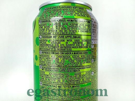 Напій содовий зі смаком зеленого яблука Ворхедс WarHeads soda green apple 330ml 12шт/ящ
