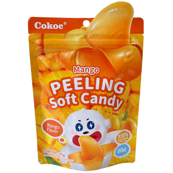 Цукерки желейні зі смаком манго Кокок Сokoc soft peeling 75g 50шт/ящ