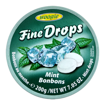 Льодяники м'ята Дропс Drops mint 200g 10шт/ящ