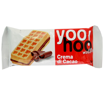 Вафлі бельгійські з какао ЮХу YOOHOO crema di cacaa 50g 12шт/ящ