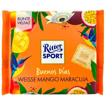 Шоколад білий манго/маракуя Ріттер Спорт Ritter Sport Weisse Mango Maracuja 100g 12шт/ящ