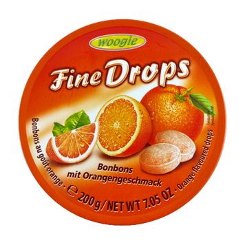 Льодяники апельсин Дропс Drops orange 200g 10шт/ящ
