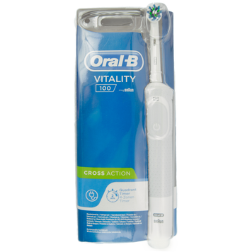 Зубная щетка белая Орал-Б Браун Oral-B Braun Vitality White Cross Action 6шт/ящ