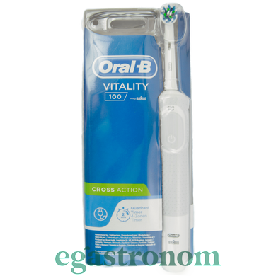 Зубная щетка белая Орал-Б Браун Oral-B Braun Vitality White Cross Action 6шт/ящ