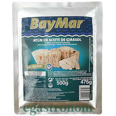 Тунець у соняшниковій олії в фользі БайМар BayMar de girasol 500g 10шт/ящ