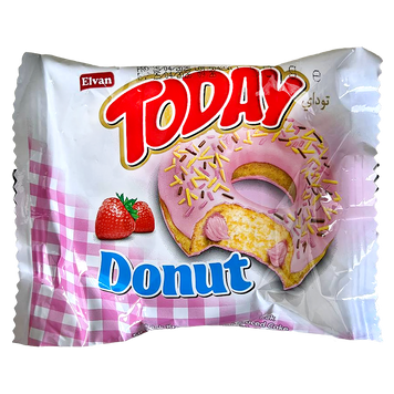 Пончик з полуничною начинкою Тудей Today 50g 24шт/ящ
