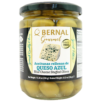 Оливки з блакитним сиром Бернал Bernal blue cheese 250/436g 12шт/ящ