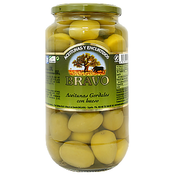 Оливки з кісточкою гіганти Браво Bravo 1000/550g 6шт/ящ