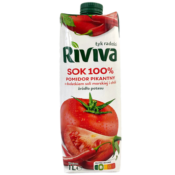 Сік томатний 100% Рівіва Riviva pomidor 1L 12шт/ящ