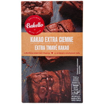 Какао екстра темне Бакелло Bakello extra ciemne 200g 12шт/ящ