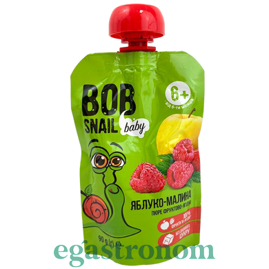 Пюре фруктовое (детское питание) яблоко-малина Улитка Боб Bob snail 90g 10шт/ящ