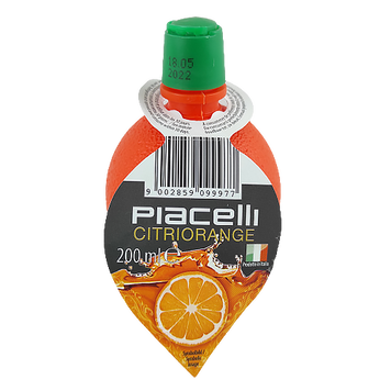 Сік цитринка апельсин Піачеллі Piacelli orange 200g 12шт/ящ
