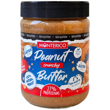 Арахісова паста (без цукру) Монтеріко Monterico crunchy 500g 6шт/ящ
