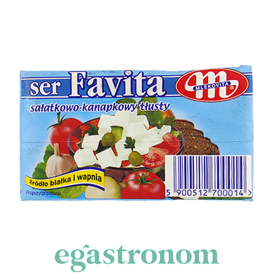 Сир фета фавіта 18% Млековіта Mlekovita favita 270g 6шт/ящ