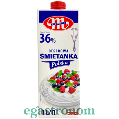 Вершки 36% Млековіта Mlekovita 1L 12шт/ящ