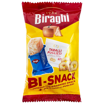 Сир пармезан снек з крекерами Біраджі Biraghi bi-snack 16,6g+20g 12шт/ящ