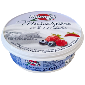 Крем-сир маскарпоне 28% Поленгі Polenghi 250g 6шт/ящ