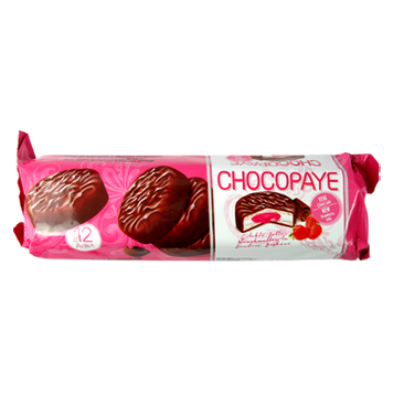 Печиво Чокопай з маршмелоу в глазурі з полуницею Chocopaye 216g