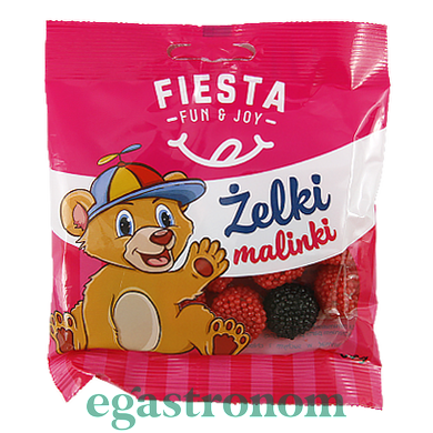 Желейки малина Фієста Fiesta zelki malinki 80g 15шт/ящ