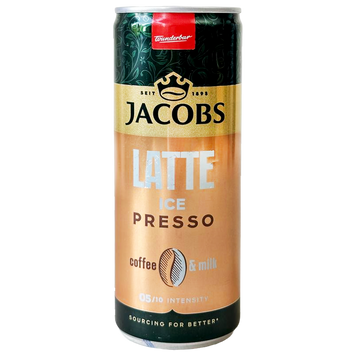 Холодна кава айспресо лате Якобс Jacobs icepresso latte ж/б 250ml 12шт/ящ