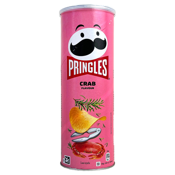 Чипси зі смаком краба Прінглс Pringles crab 165g 19шт/ящ