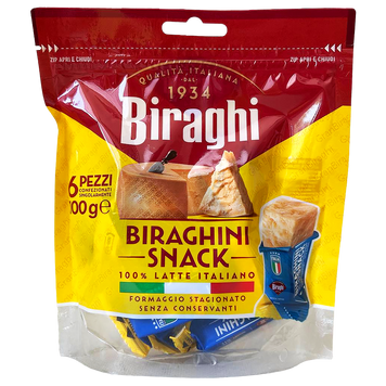 Сирні снеки Біраджі Biraghi 6*16,6g 100g 10шт/ящ