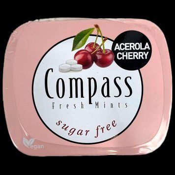 Льодяники вишня (без цукру) Компас Compass cherry 14g 12шт/уп 10уп/ящ