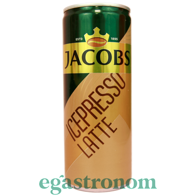 Холодна кава айспресо лате Якобс Jacobs icepresso latte ж/б 250ml 12шт/ящ