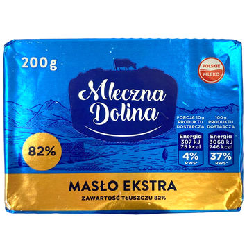 Масло Молочная долина 82% Mlechna Dolina 200g 40шт/ящ