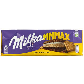 Шоколад iз печивом Мілка Milka mmMax choco&biscuit 300g 12шт/ящ