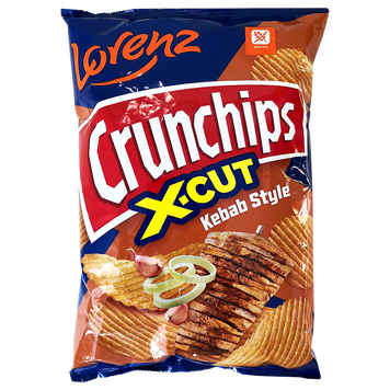 Чипси рифлені зі смаком кебабу Лоренц Lorenz crunchips 75g 25шт/ящ