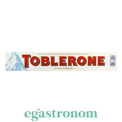 Шоколад білий з медом та мигдалем Тоблероне Toblerone white 100g 20шт/ящ