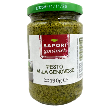 Соус песто гурме зеленый без чеснока Сапори Sapori gourmet genovese 190g 12шт/ящ